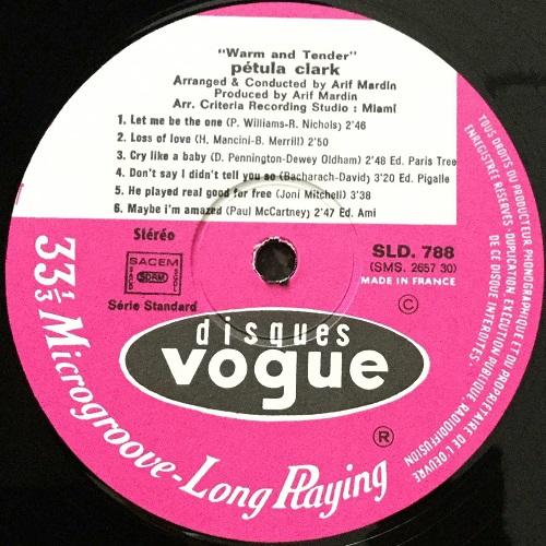 ☆ Petula Clark - Warm And Tender / レコード