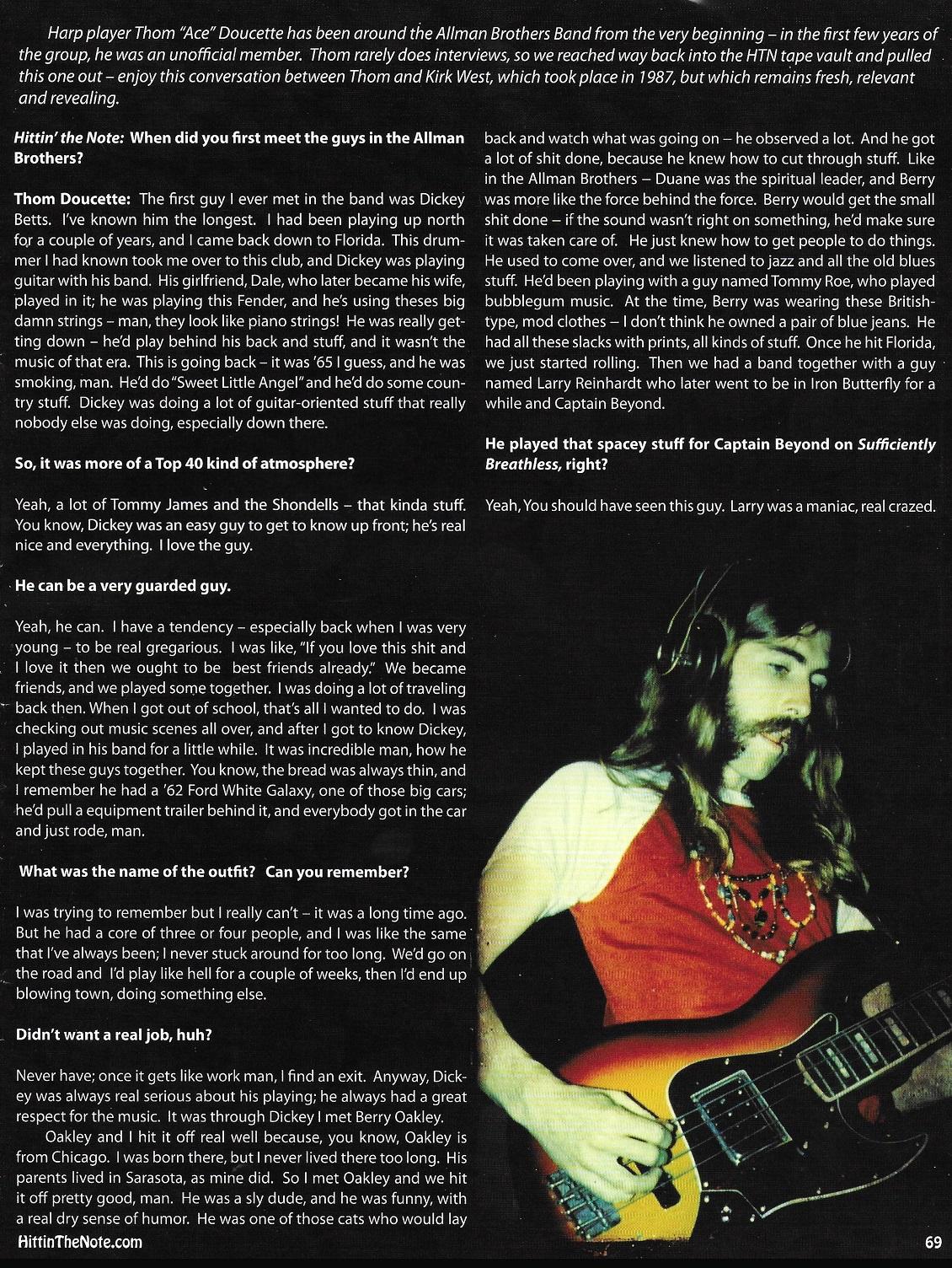 THOM DOUCETTE A CONVERSATION WITH THE ACE (PART 1)