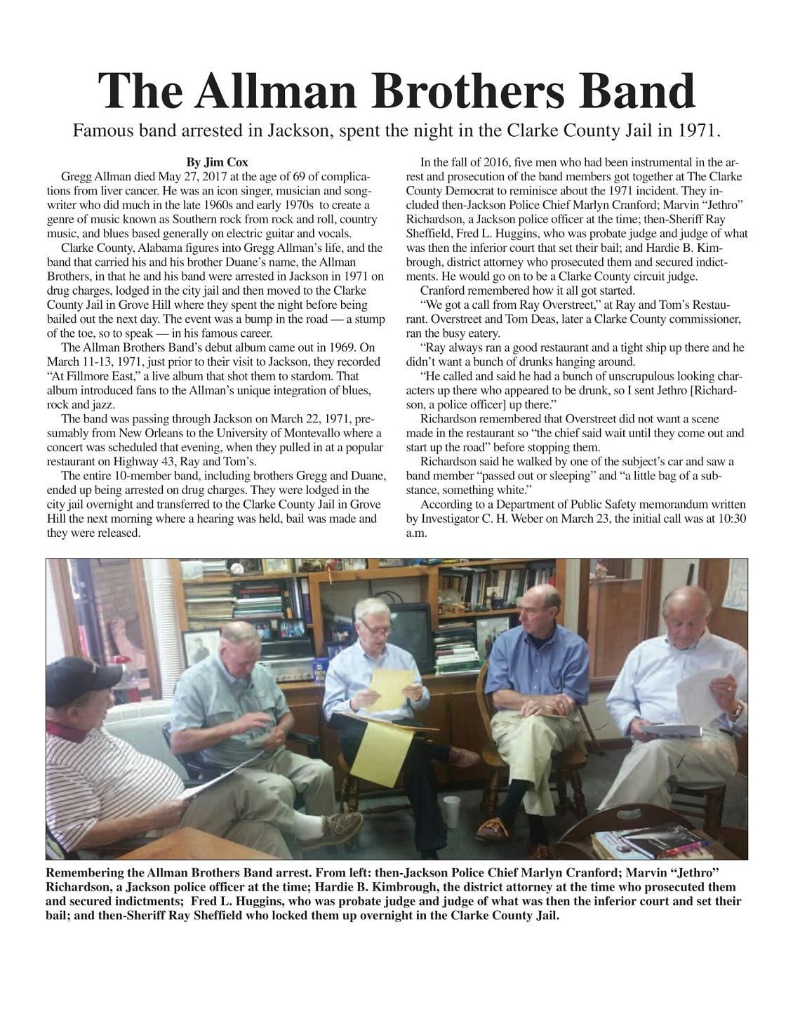 JACKSON, AL ARREST MARCH 22, 1971